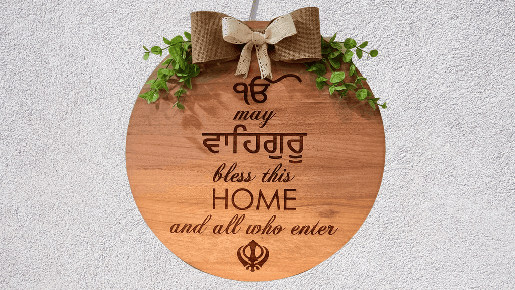 Embrace Harmony and Divine Blessings with an Ek Onkar Welcome Sign Board