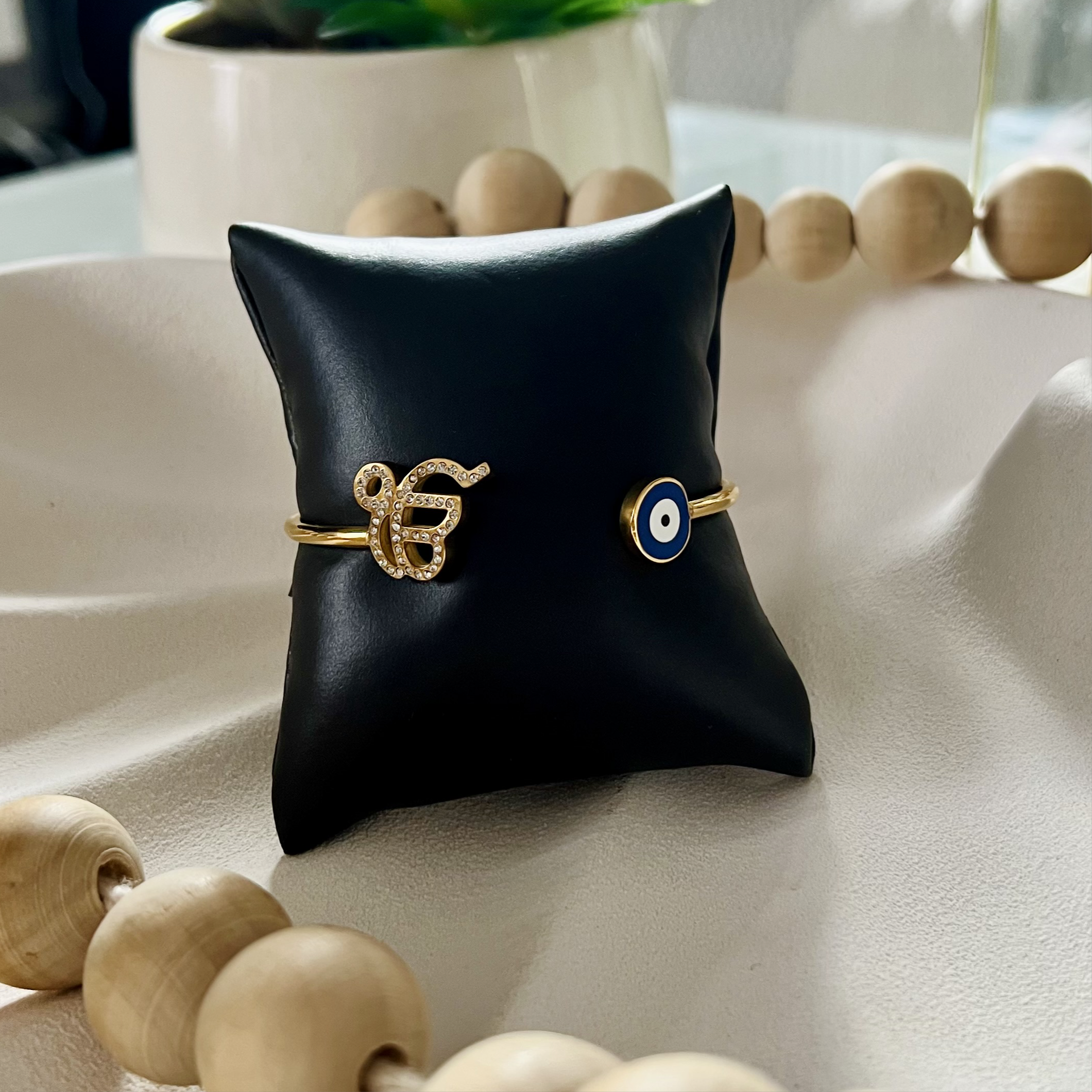 Ik Onkar and Evil Eye Cuff Bangle