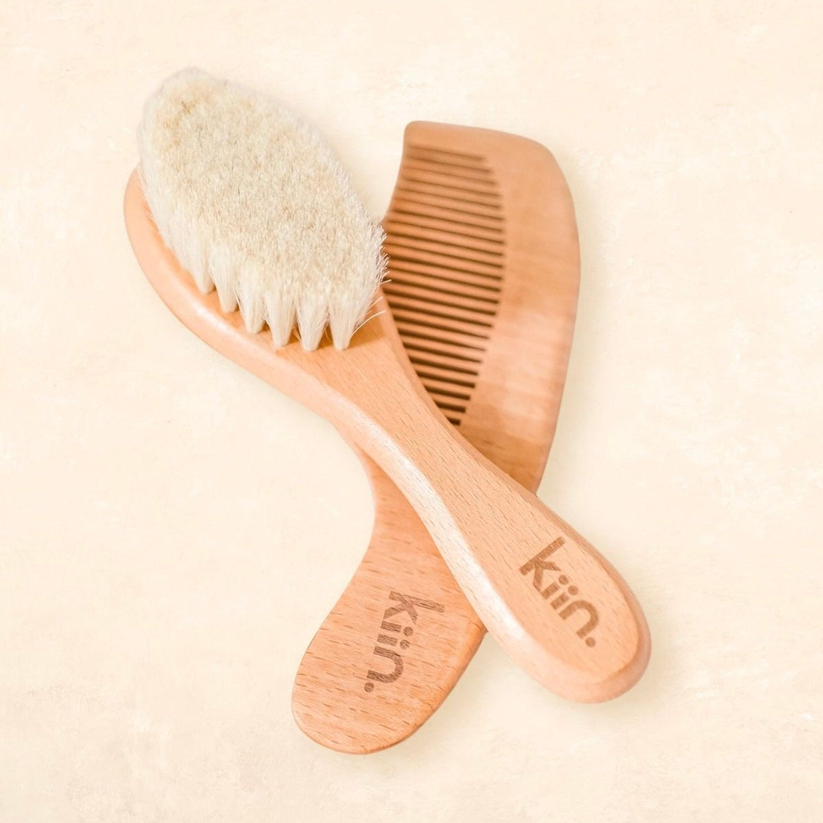 Personalised Wooden Baby Comb set