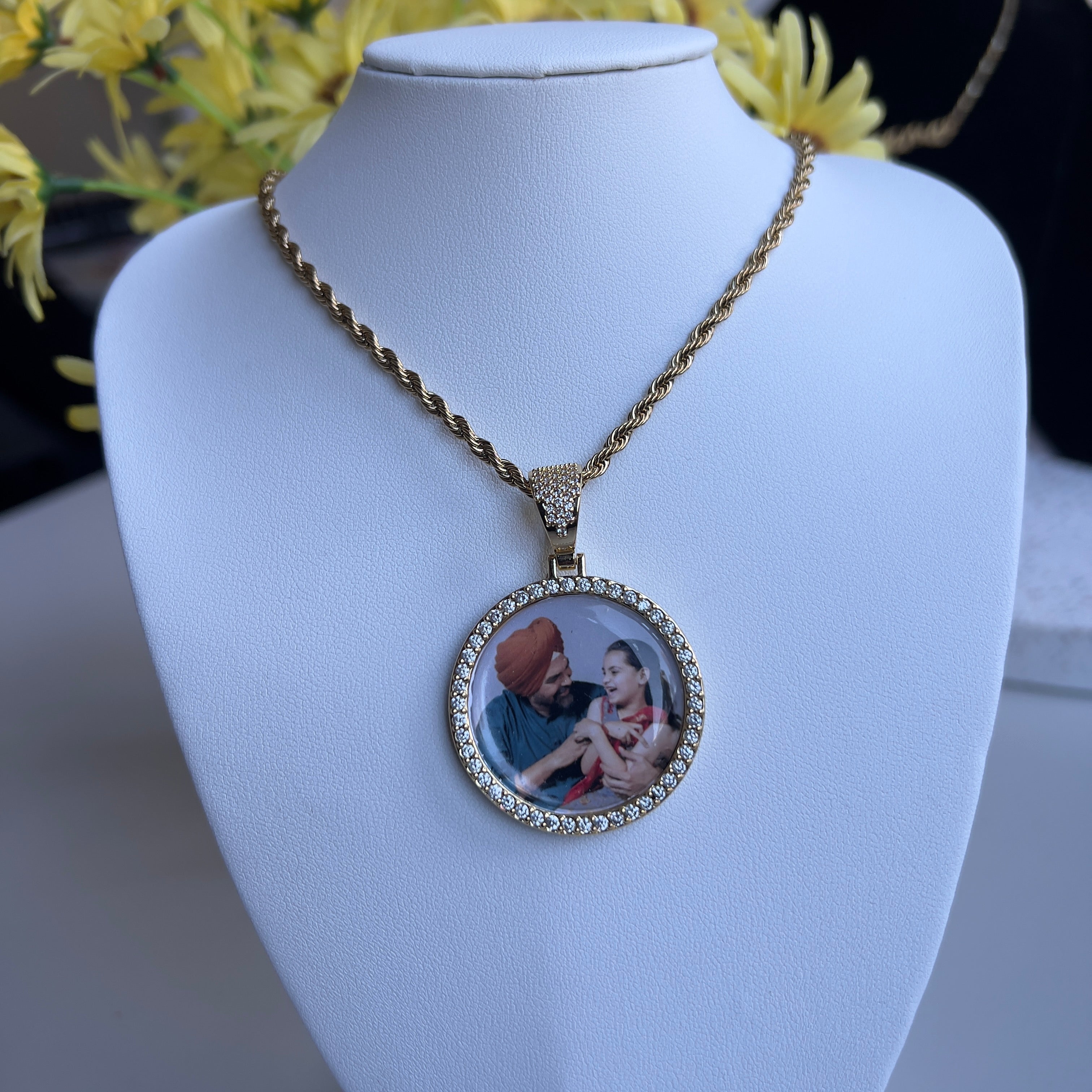 Custom Photo Pendant | Gold Plated | Personalised | Keepsake