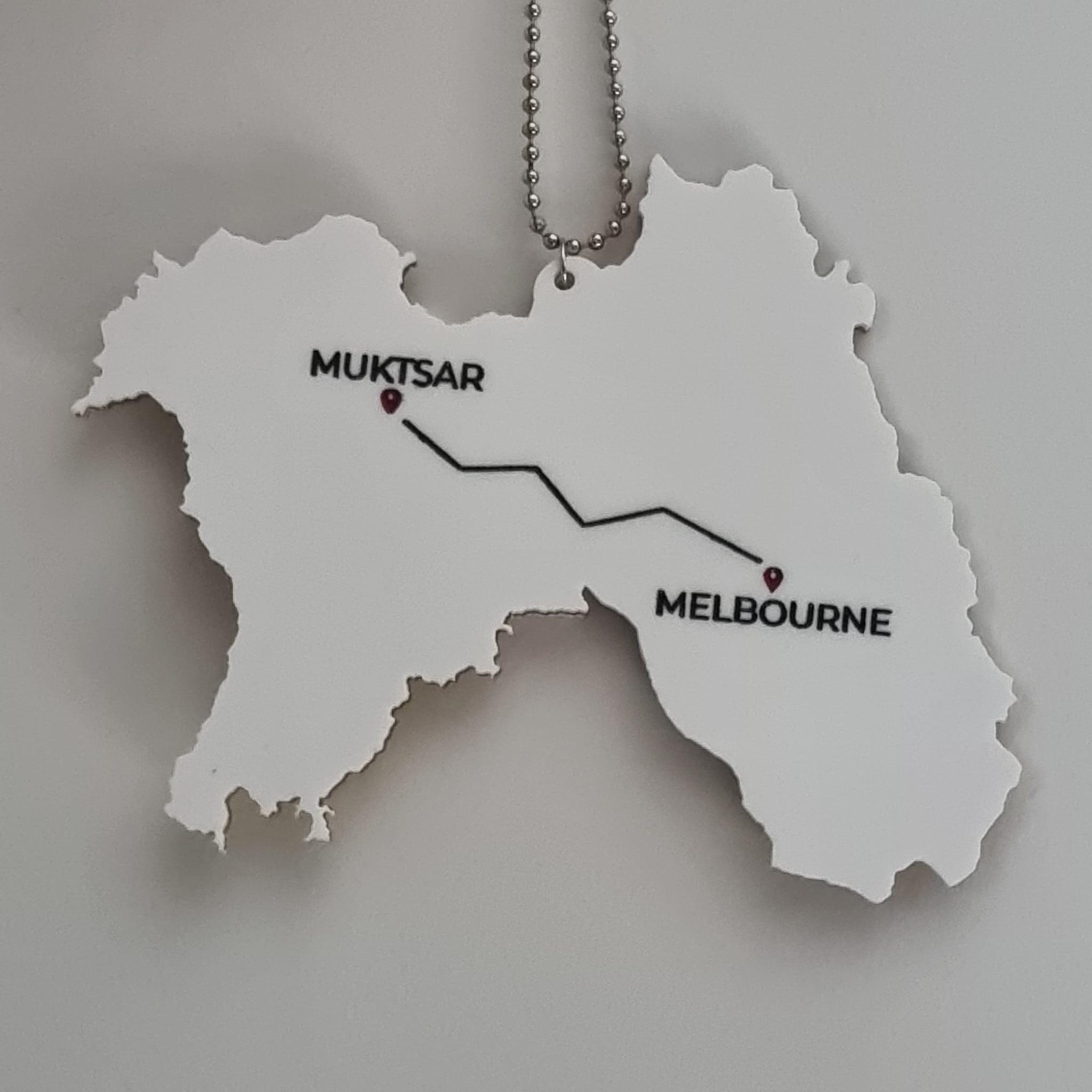 Old Punjab Map Before 1947 Car Hanging | 3D Premium Quality Tranquil Touch Gifts