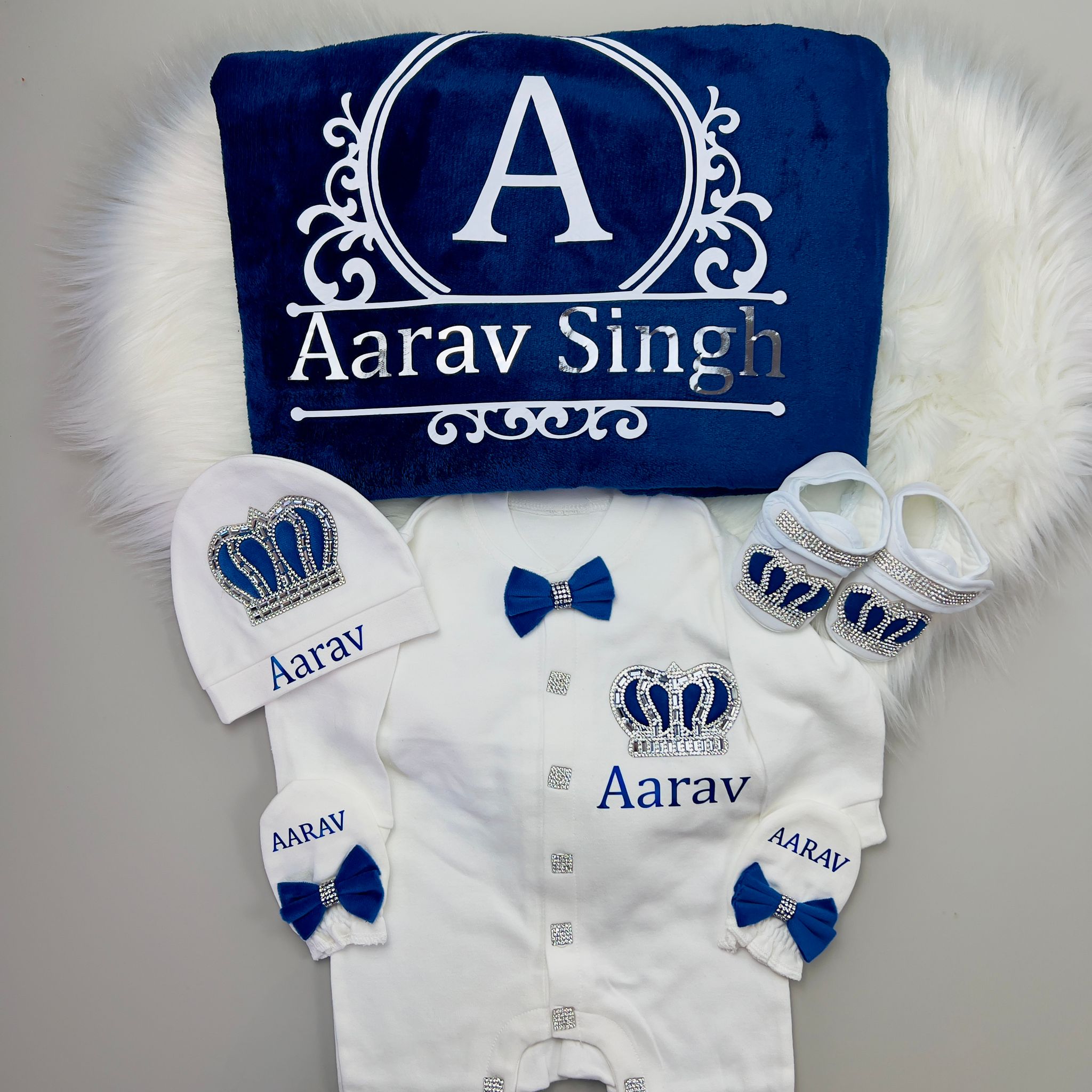 Luxury Newborn Gift: Unique Baby Welcome Home Outfit | Personalised Baby Clothes
