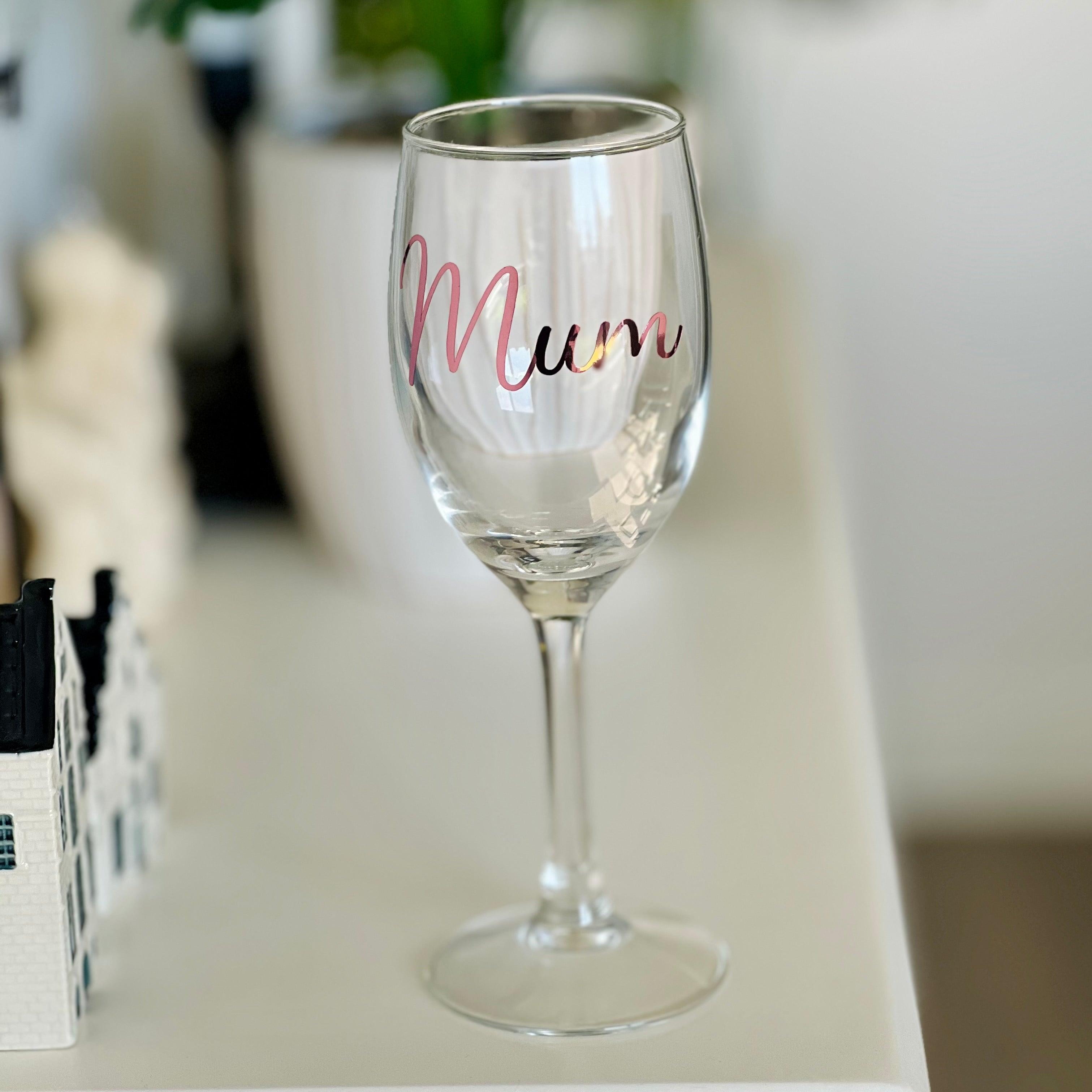 Personalised Wine Glass for Mum