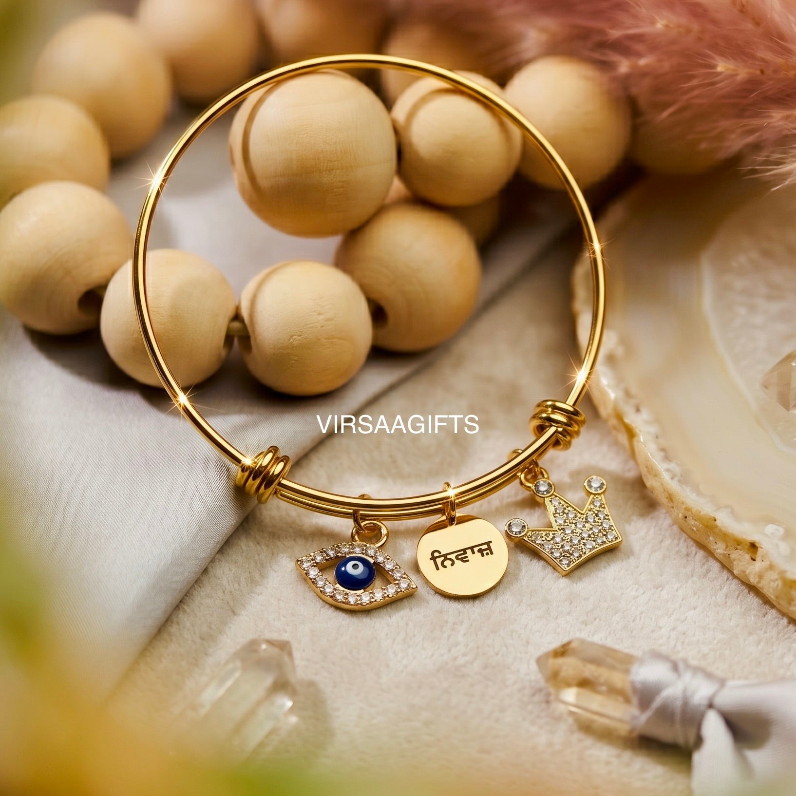 Personalised Charm Cuff Bangle