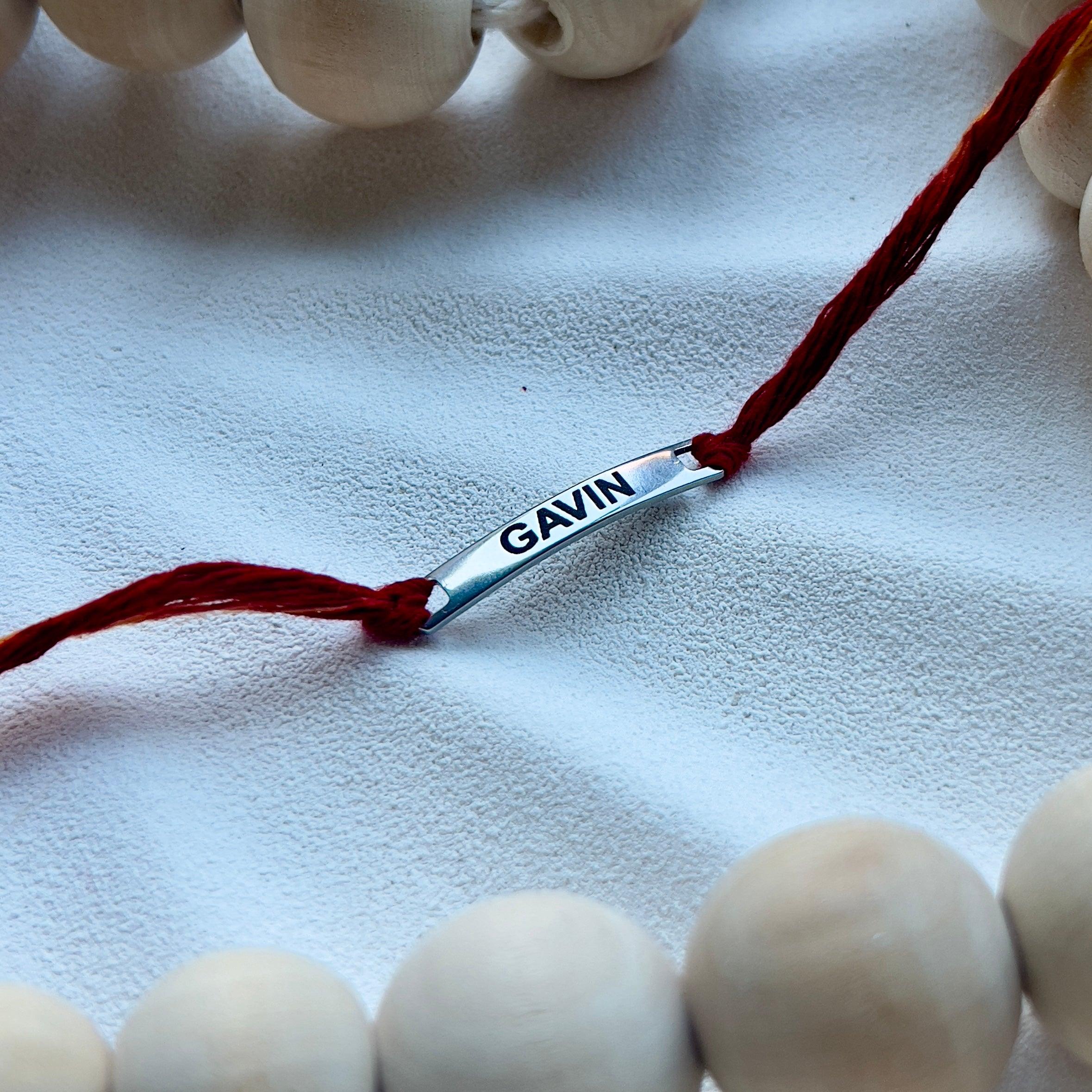 Custom Engraved Name Rakhi