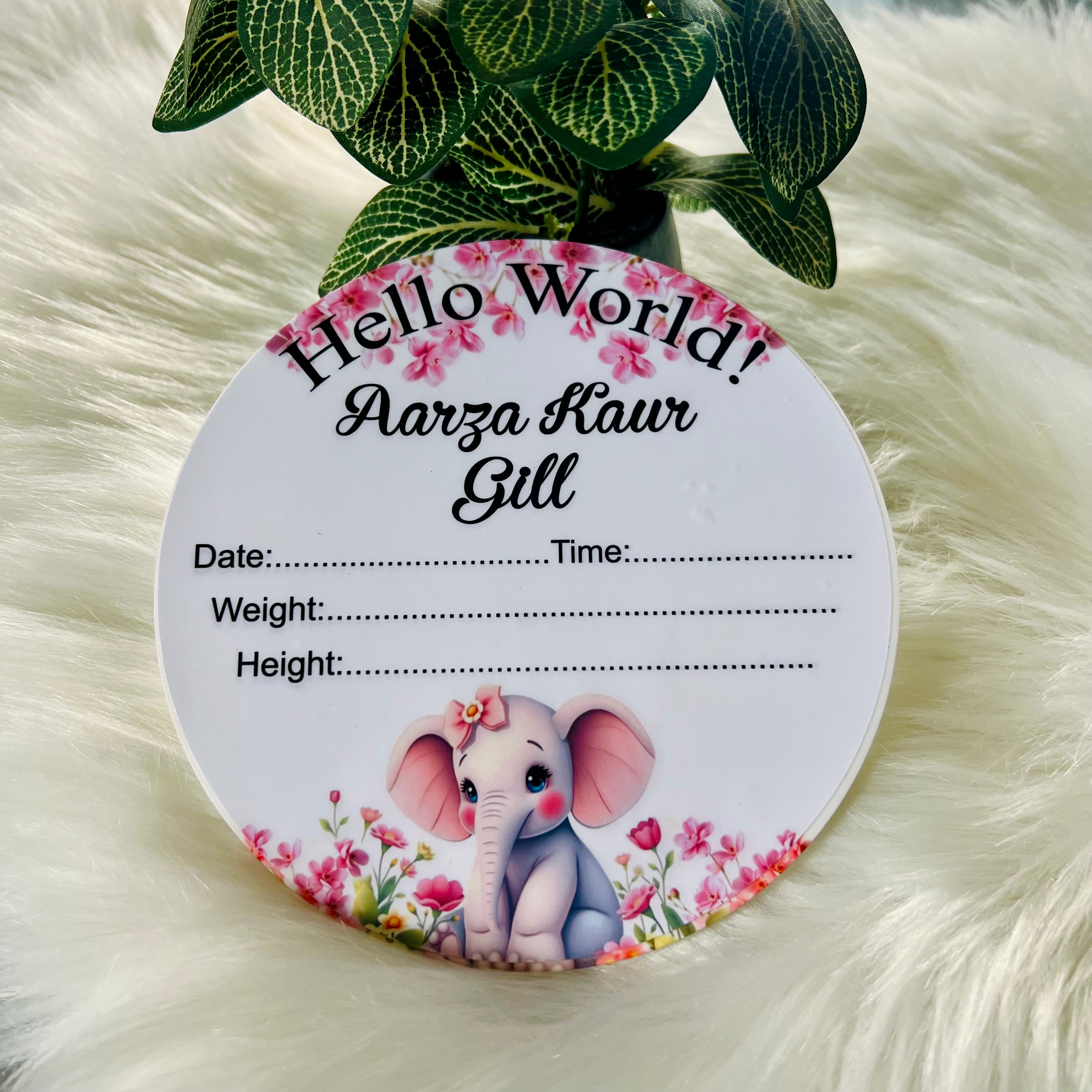 Baby Announcement Plaque | Personalised | Gender Reveal | Nursery Decor