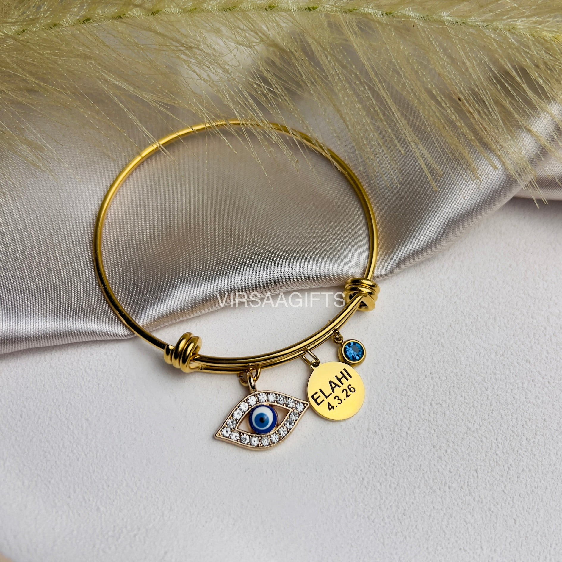 Personalised Charm Cuff Bangle