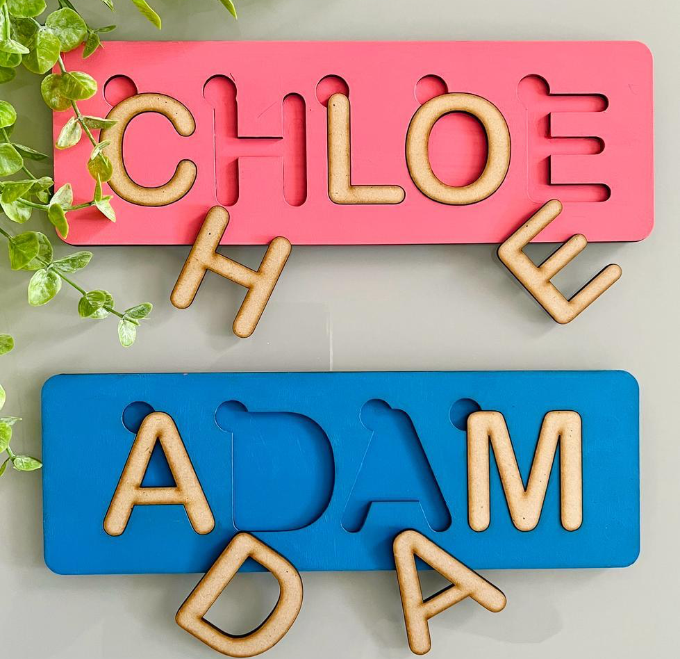 Personalised Wooden Kids Name Puzzle - Fun and Educational Toy