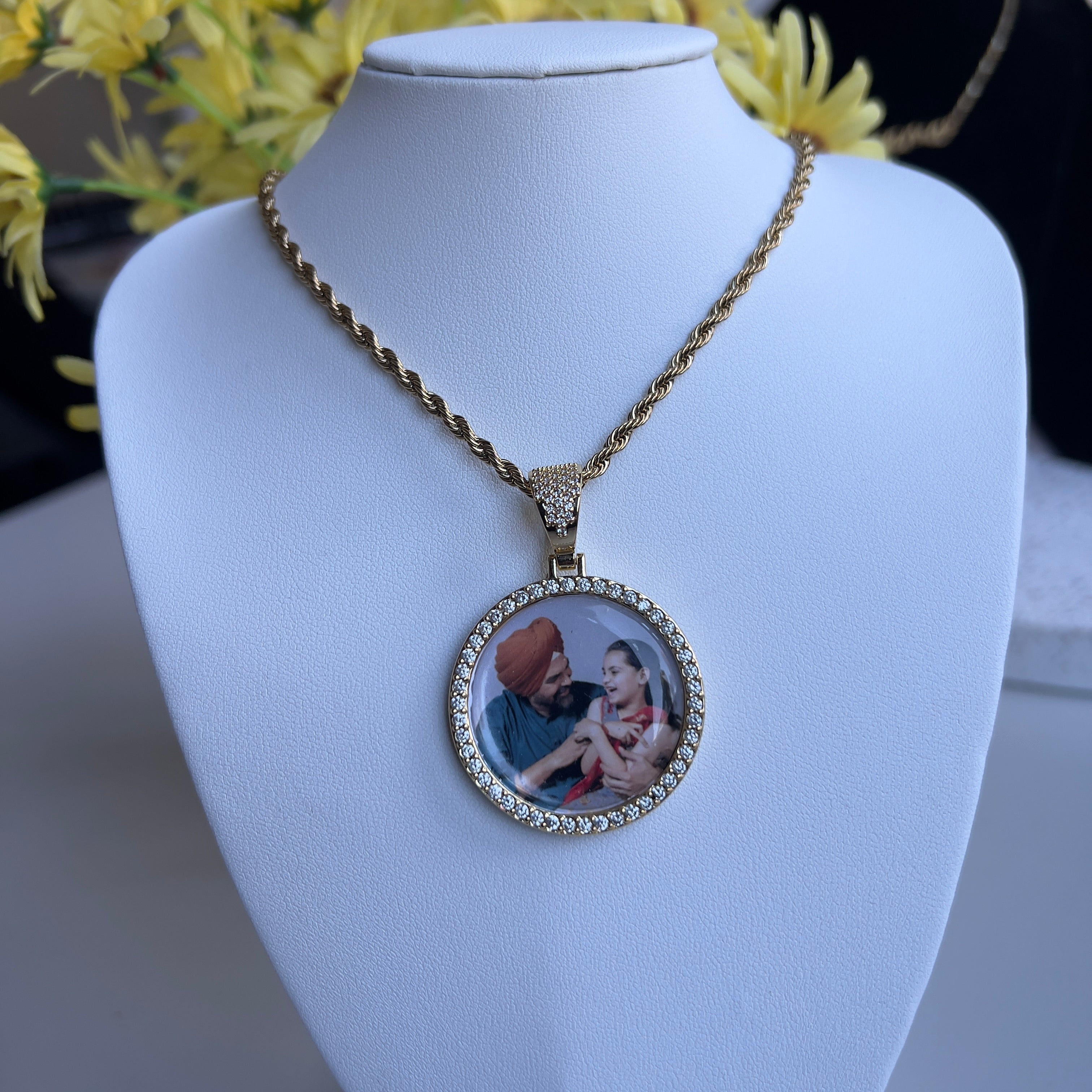 Custom Photo Pendant | Gold Plated Photo Pendant