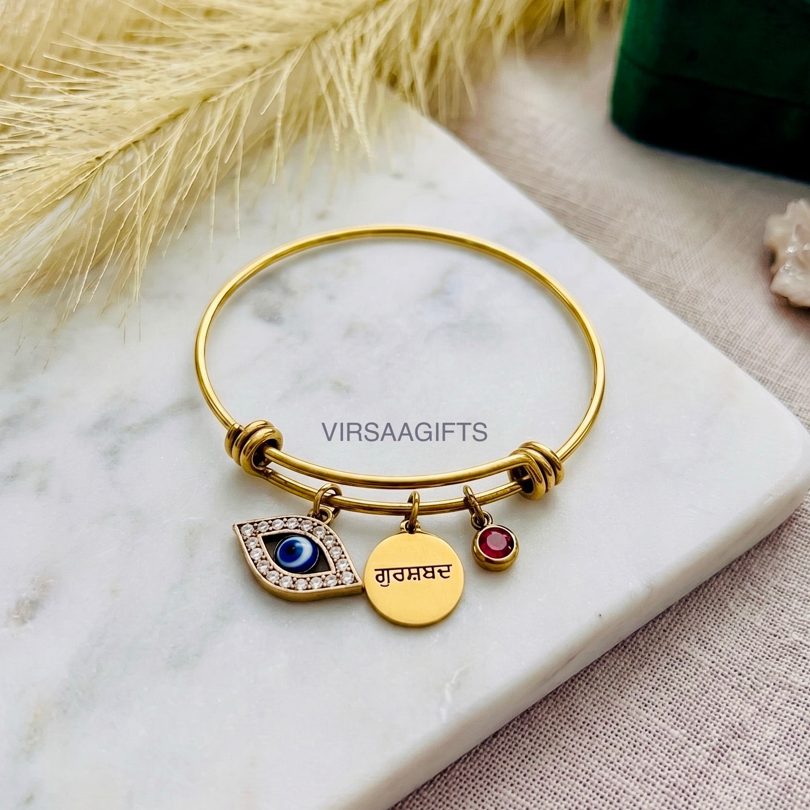 Personalised Charm Cuff Bangle