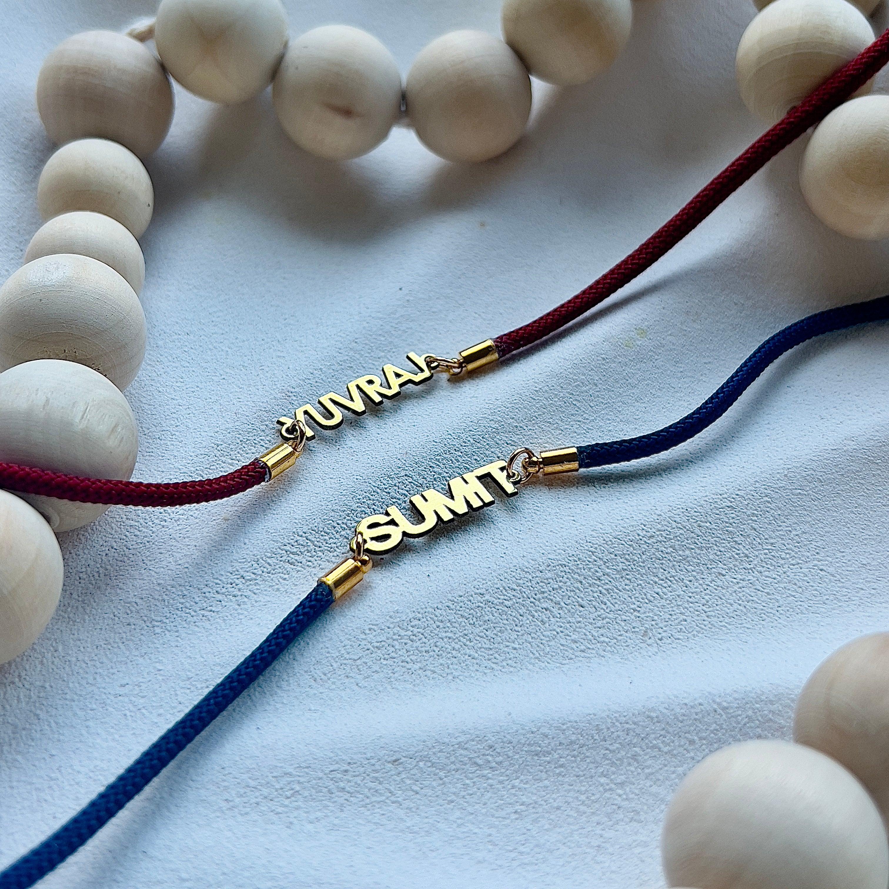 Gold Plated Personalised Name Rakhi