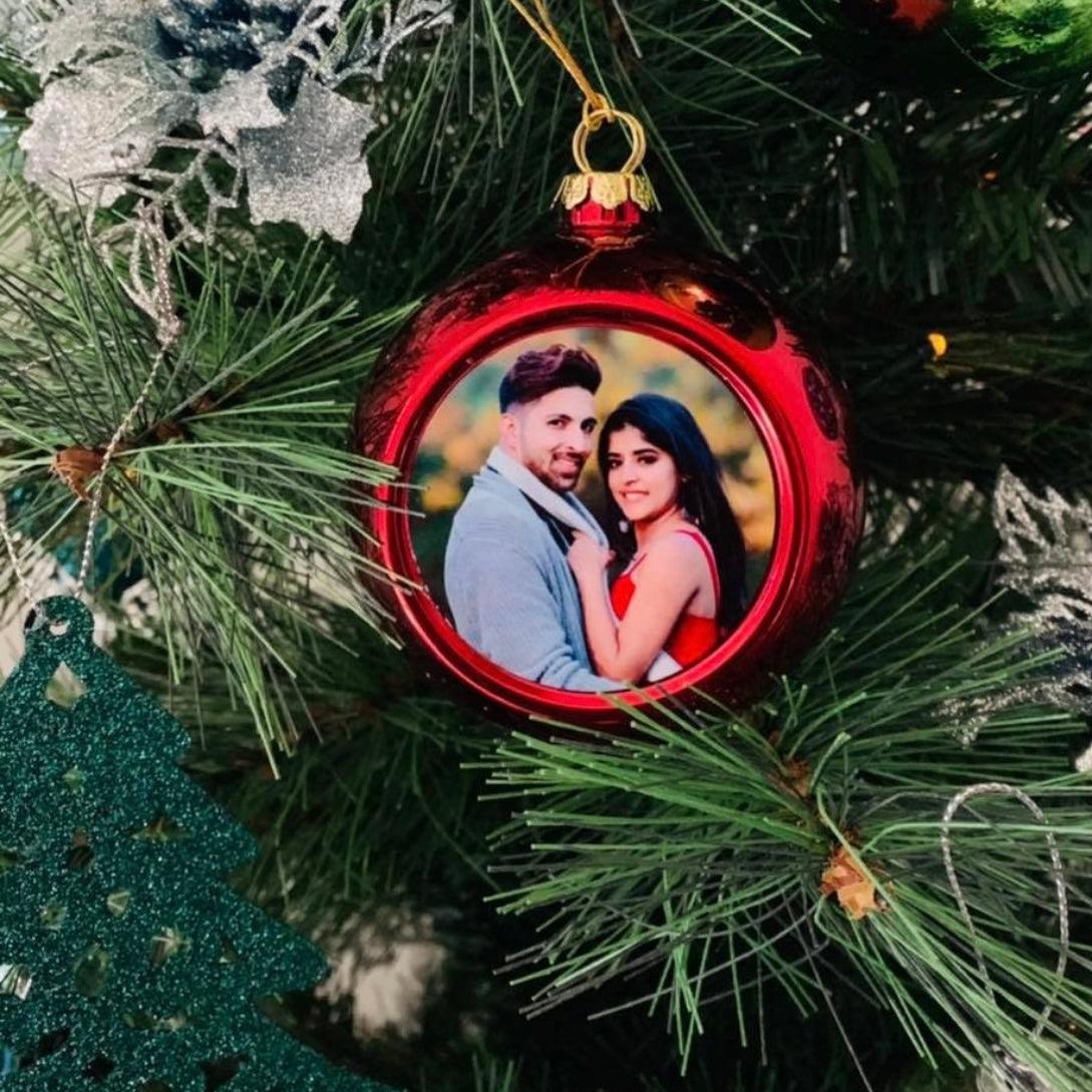 Personalised Christmas Tree Baubles with photos