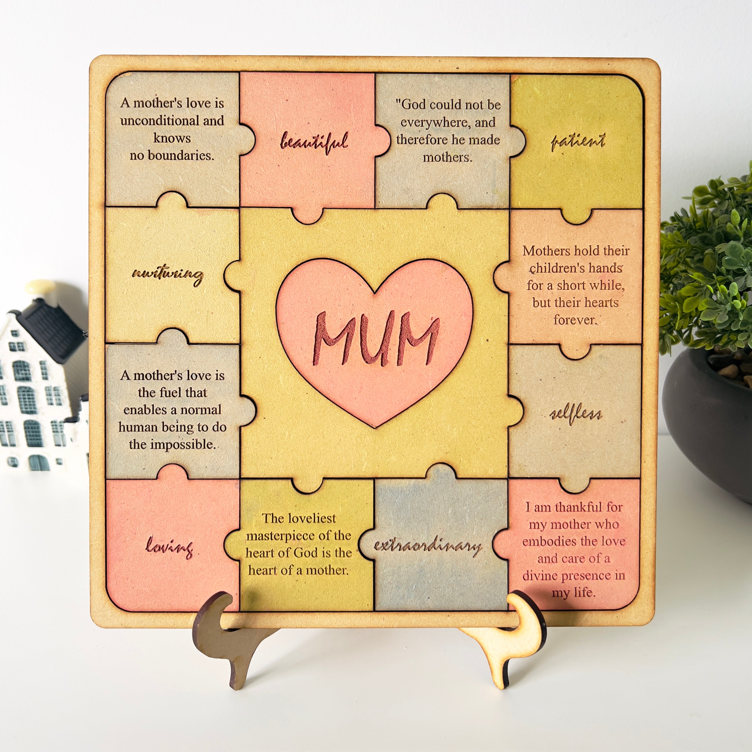 Personalised Wooden Mum Puzzle - A Heartfelt and Unique Mother's Day Gift