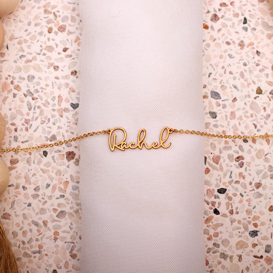 Personalised Cursive Name Necklace in 18k Gold Plated