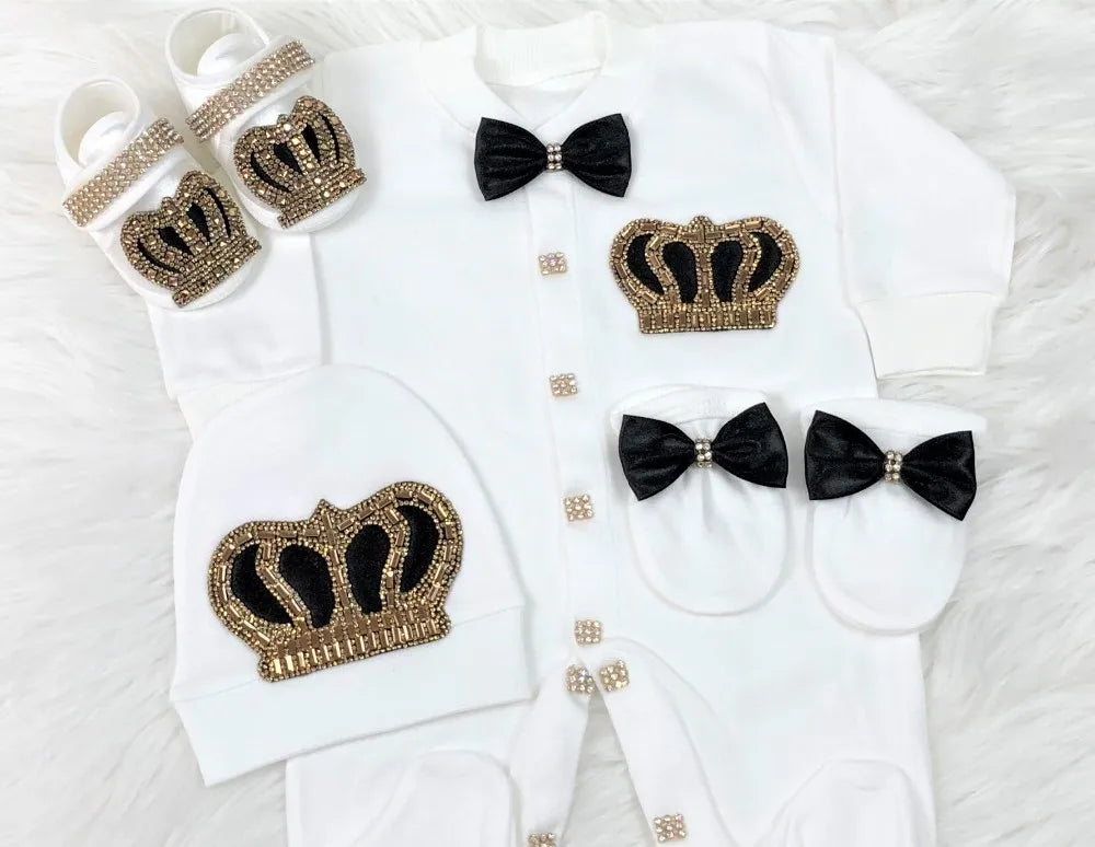 Luxury Newborn Gift: Unique Baby Welcome Home Outfit | Personalised Baby Clothes