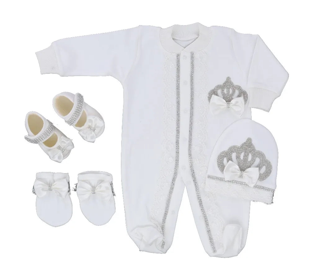 Luxury Newborn Gift: Unique Baby Welcome Home Outfit | Personalised Baby Clothes