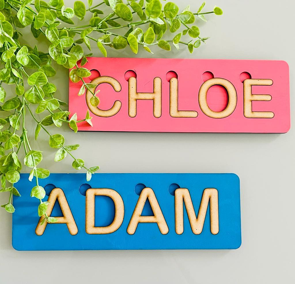 Personalised Wooden Kids Name Puzzle - Fun and Educational Toy